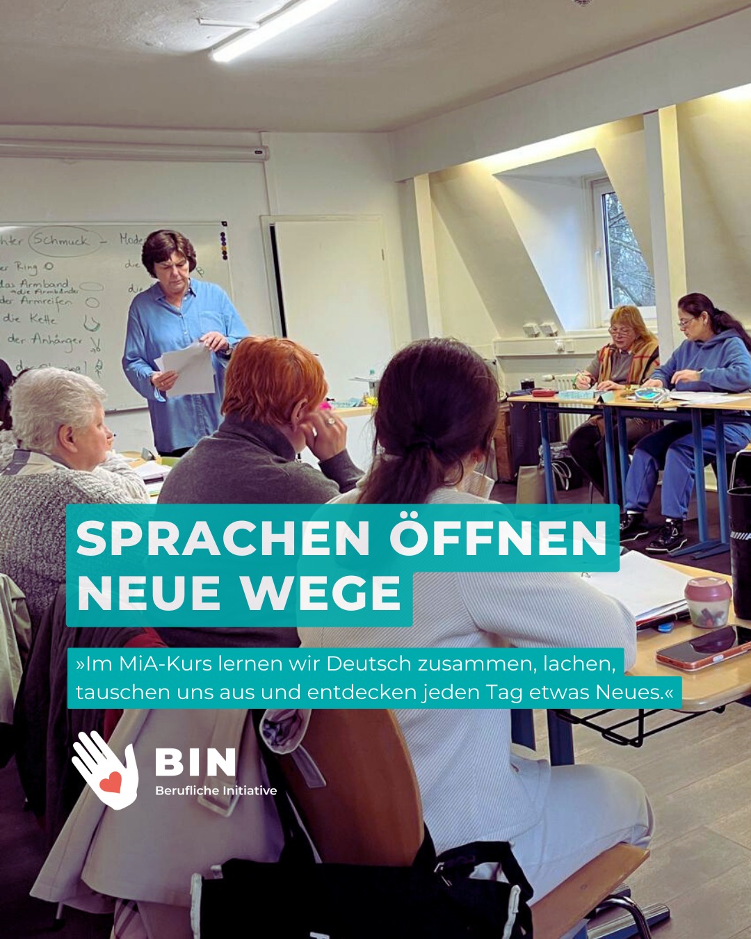 Sprachen öffnen neue Wege! 🌍✨
Im MiA-Deutschkurs lernen wir gemeinsam Deutsch, lachen zusammen und entdecken jeden Tag etwas Neues. Melde dich an und lerne mit uns kostenlos Deutsch! 💬📚
📩 info@bin.hamburg
🌐 www.bin.hamburg
#MiAKurs #deutschlernen #deutschlernenhamburg #BINHamburg #deutschkurshamburg